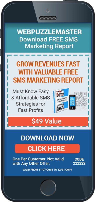 SMS Coupon with Free Report Download